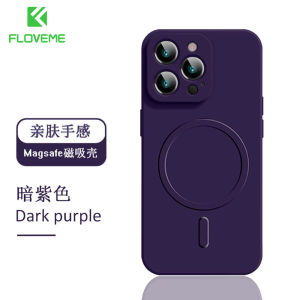 FLOVEME Liquid Silicone Magnetic Phone Case For iPhone 14 13 12 11 Pro Max 13Mini 12Mini X XR XS Max 7 8 Plus Wireless Charger Magnetic All-inclusive Phone Cover