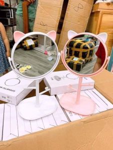 Gương tai mèo tai thỏ mini để bàn cực xinh gương để bàn gương mini cho các nàng gương để bàn mini