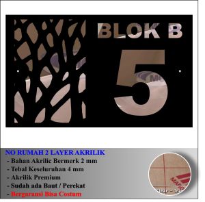 NOMER RUMAH MINIMALIS AKRILIK TIMBUL 2 LAYER | NOMER RUMAH MINIMALIS MODERN