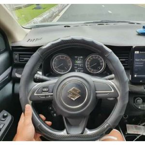Bọc vô lăng D Cut  da Cacbon cho xe Elantra Kia Seltos Suzuki XL7 hàng chuẩn loại 1