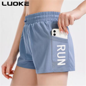 Luoke Sports Shorts Women Loose High-waisted Buttocks Tight-fitting Outer Wear Yoga Pants Running Anti-light Fast-drying Fitness Pants Shorts for Women