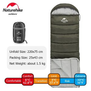 Sleeping Bag Naturehike U250 NH20MSD07 Kantong Tidur Camping Hiking Outdoor Sliping Bag Gunung Sleping Bag Tebal