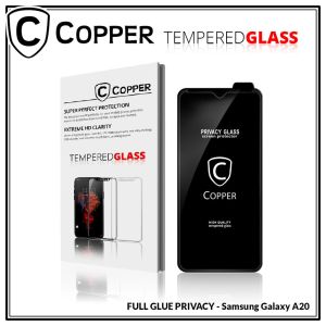 Samsung A20 - COPPER Tempered Glass Privacy Anti Spy (Full Glue)