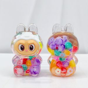OKKFINE Luminous Labubu Mini Ornaments POP MART 5.3 Cm Key Chain Pendant  Glow in The Dark Miniature Craft