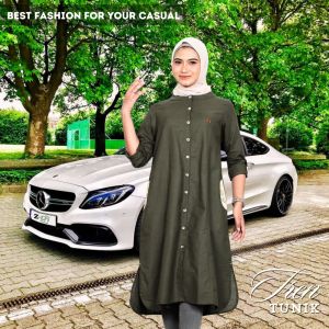 Tunik Polos Wanita Terbaru Tunik Linen Rami Tunik Harian Tunik Simple Tunik Katun Tunik Kekinian