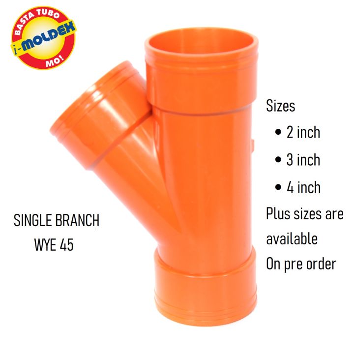 MOLDEX Orange PVC Fittings-SB Wye 45 (2 3 4 inches) | Lazada PH