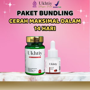 [BUNDLING] Ukhtiy Collagen Drink + Serum DNA Salmon | Mencerahkan Wajah | Memudarkan Flek Hitam dan Garis Halus