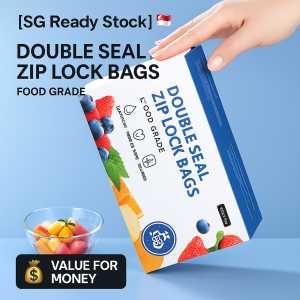 [SG Stock] Grarey Zip Lock Bags – Food Grade Freezer Storage Plastic Bags (M / L Size Value Pack)