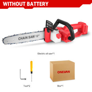 ONEVAN 12 Inch Cordless Chainsaw Brushless Electric Chainsaw 20000RPM Tree Branch Cutting Saw Woodworking Power Tool For Makita 18V Battery
