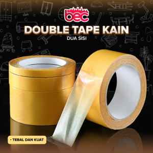 [BEC] Double Tape Kain Dua Sisi Tanpa Bekas Merk B.E.C House Isolasi 2 Sisi Solatip Tape