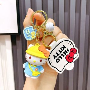 BENNETTGC PVC Sanrio Keychain Pendant Bag Accessories Hello Kitty Keychain Kawaii Keychain Pendant Bag Key