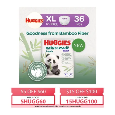 Huggies Naturemade Panda Pants XL 36s