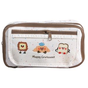 FDGFGG Animal Bear Dog Cartoon Pencil Case Cosmetics Storage Large Capacity Makeup Bag Multifunctional Zipper Korean Pencil Bag Student