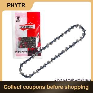 【PHYTR】 1Pcs 4 6 8inch Portable Electric Saw Mini Chainsaw Logging Saw Blade Pruning Chain Saw Chain Accessories 1 4 Chainsaw Chain Guide