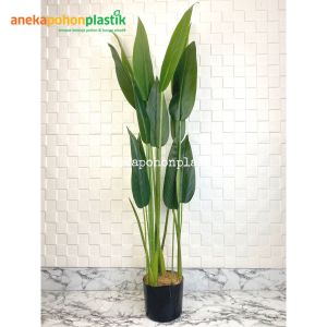 Pohon Hias Daun Pisangan Heliconia T120 Latex Artificial Pot Dasar  Hitam Plastik Dekorasi Pajangan Ruangan Rumah Aesthetic