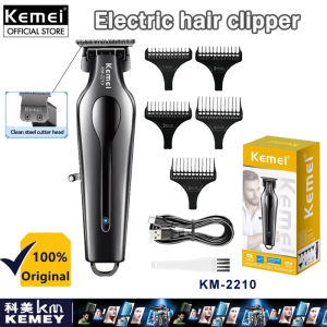 Kemei KM-2210 Professional High Speed Motor Haircut Machine Rechargeable Low Noise Hair Clipper Electric USB Charging Hair Trimmer