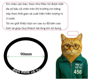 Ron (gioăng) cao su thay thế cho bầu xả hộc xả chậu rửa chén INOX phi 110mm