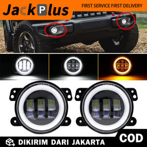 2Pcs Foglamp Daymaker 4 Inch /Foglamp Led Projector /Lampu LED Foglamp Daymaker /Fog Lamp Angel Aye Putih Kuning