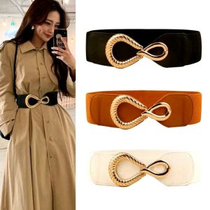 Thắt lưng nữ dây nịt nữ đai váy bản to 6cm Thun Co Giãn mang Đầm váy Casual Thời Trang Hàn QUốc