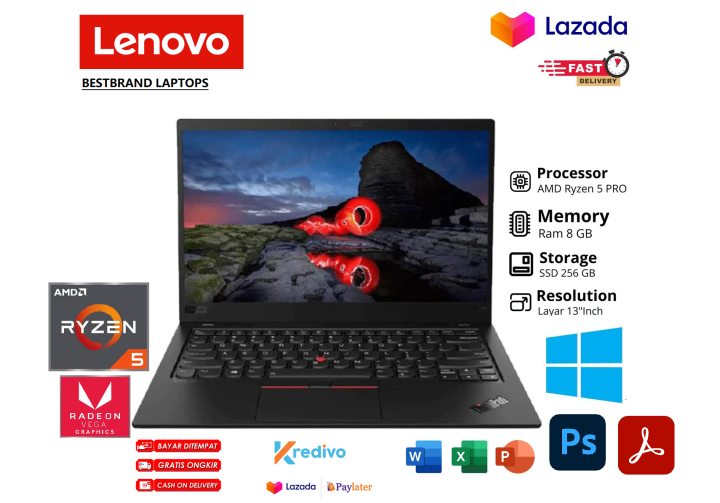 Lenovo X395 16GB/1TB Ryzen5 Win10 Pro