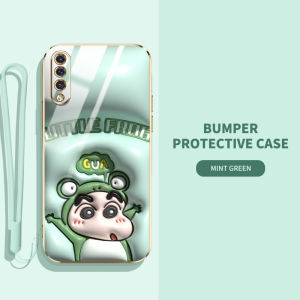 YBD New Visual Effect 3D Phone Case For Samsung A50 A50S A30S A70 A70S Case Candy Girl Precision Camera Case Popular Anime A7 2018 A750 Phone Case Cute  Pattern Cover With Free Lanyard