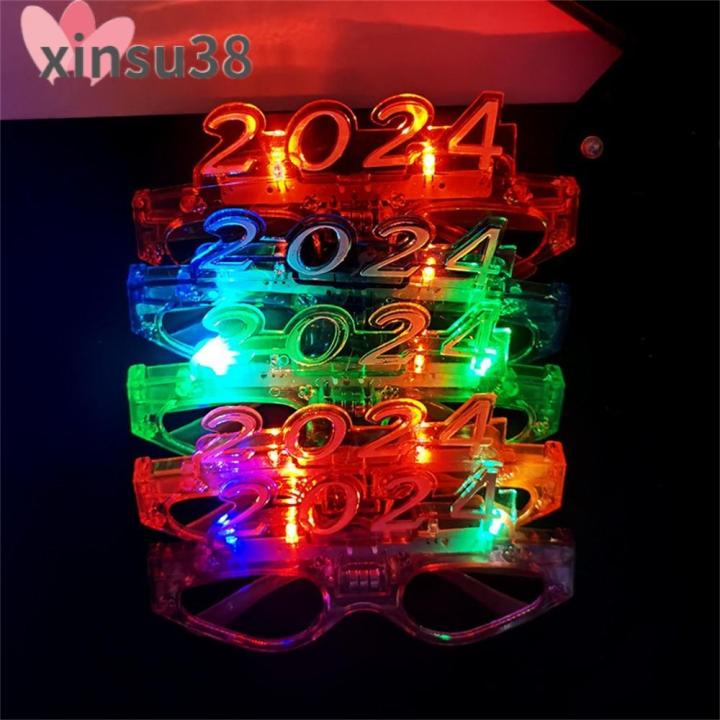 XINSU38 2024 Year 2024 Glowing Glasses LED Glowing LED Flashing 2024