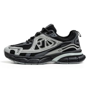 Keeping Sepatu Sneakers Pria Outdoor Hiking Sepatu Cowok Jalan Hitam Kekinian KSR729