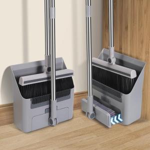 [🇵🇭 Stock&COD] 3 In 1 Foldable Broom Dustpan Cleaning Set Sweeper Water Wiper Cleaning Brush
