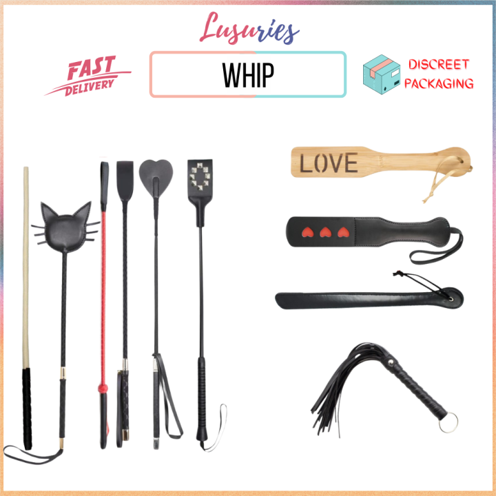 [INSTOCKS] Flogger Whip Short Long Steel Wood BD SM Whipping Painful Fetish  Kinky Rattan Cane Sex Toy For Men Woman Couple Unisex