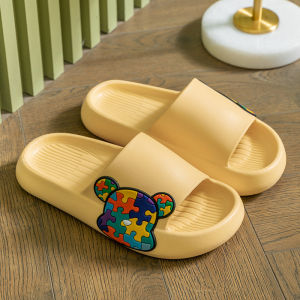 LHSunday ขายดี💫รองเท้าแตะราคาถูก รองเท้าแตะแฟชั่นแบบสวม🐨แต่งลายการ์ตูนจิ๊กซอว์ด้านข้างเก๋ๆ ใส่สบาย ราคาน่ารัก เต็ม10ไม่หักเลยจ้า😎