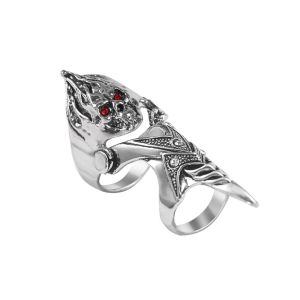 STARKEEPER Personality Punk Adjustable Claw Ring Male Gothic Female Skull Fashion Jewelry Knuckle Ring Dragon Ring Korean Style Ring