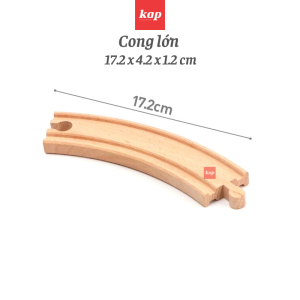 Các Đường ray xe lửa gỗ cơ bản chi tiết lẻ phụ kiện mở rộng mô hình đường ray xe lửa gỗ đồ chơi