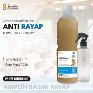 Obat Cairan Anti Rayap Pembasmi Rayap Racun Refiil Kemasan 1 Liter Botol Pet