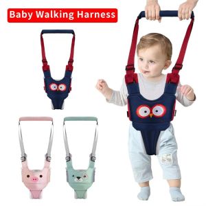 ROBERTADE Breathable Infant Walker Harness Safety Handheld Learning Walk Support Assist Trainer Portable Non-slip Toddler Assistant Belt Kids