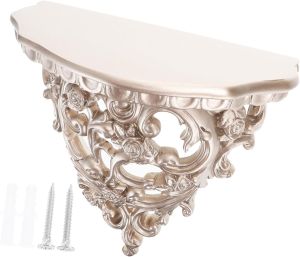 ORFOFE 1pc Victorian Style Decor Wall-Mounted Flower Shelf Gold Room Decor French for Home