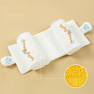 Newborn Head Shaping Pillow Natural Millet Filled Adjustable Breathable Flat Head Prevention Pillow