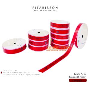 Pita Ribbon Idul Fitri / Pita Roll Selamat Hari Raya Idul Fitri / Pita Parcel Lebaran / pita kado