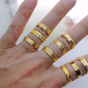 Cincin Belah Rotan Pelbagai Saiz 21 Emas 916 Yon Hing