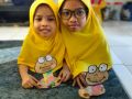 TUDUNGSICOMEL Tudung Sekolah Awning Scuba Instant Harian Sarung Kuning Krim Budak Kanak-kanak. 