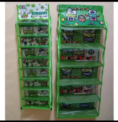 rak gantung sepatu&tas karakter 2in1