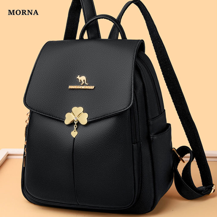 MORNA New High Qualit Women Leather Backpacks Fashion Shoulder Bags Female Backpack Ladies Travel Backpack School Bags For Girls Lazada PH