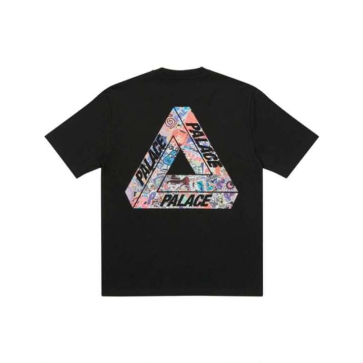 挑戰最低價t恤 無性別穿搭 oversize Palace 王一博同款 漫畫貼紙經典大三角 夏季寬鬆男女短袖情侶T恤嚴選 | Lazada.co.th