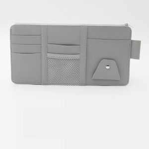 กระเป๋าแขวนบังแดดในรถยนต์ พร้อมคลิปเก็บของพิเศษ อุปกรณ์ตกแต่งสำหรับเก็บแว่นตาในรถยนต์แบบอเนกประสงค์