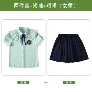 School Uniform for Primary and Secondary School Students Suit Summer Sports Meeting Childrens Preppy Style Kindergarten Suit Summer Business Attire Two-Piece Suit