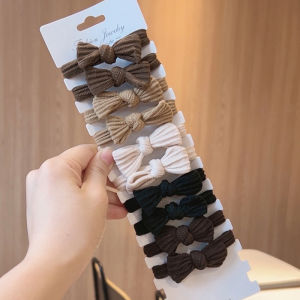 เชือกคาดผมแบบผูกโบว์สำหรับผู้หญิง หัวมวยผมแบบเรียบง่าย เชือกคาดผมแบบยาง เชือกคาดผมและแหวนรัดผมแบบยืดหยุ่นสูงและทนทาน