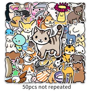 50PCS Cute Animal Sticker Decoration Scrapbooking Sketchbook Stationery School Supplies Kid Toy
