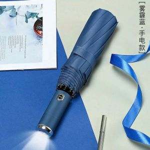 Dù Gấp Gọn Có Đèn LED Xoay 180° – Tự Động Mở Đóng Che Mưa Nắng Chống UV 12 Nan Chống Gió Cực Tốt
