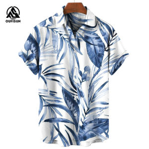 Áo sơ mi nam mùa hè cây dừa quần áo nghỉ dưỡng Áo sơ mi Hawaii của đàn ông cỡ lớn áo họa tiết
