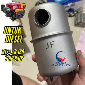 JF Sparepart Knalpot DIESEL R175 R180 7 HP 8 HP PK Muffler Assy Silencer Peredam Suara Mesin Exhaust Pipe Disel Deksel Jiang Fa Dong Hai Dong Feng Genset Industri Pertanian Molen Pengaduk Semen Perahu Kapal Laut