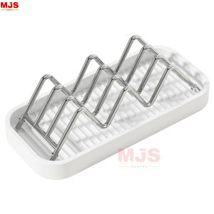 Detachable Drip Tray Multi Slot Soap Dish Stainless Steel Soap Rack Bathroom Sink Countertop Soap Storage Holder